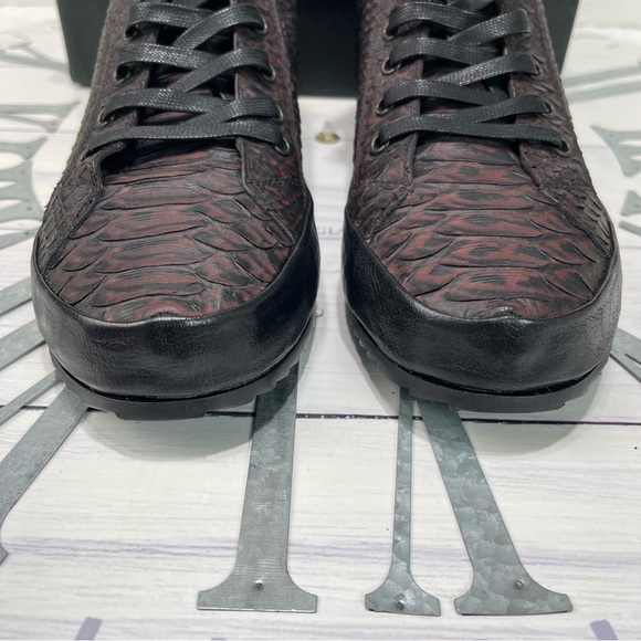 FREDA SALVADOR High Top Sneakers Sneak Burgundy Anaconda Print Women’s Size 9 M - Picture 8 of 16